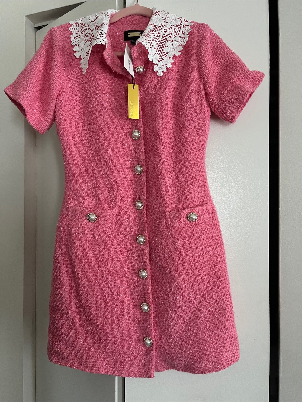 NWT ALEXIA ADMOR Tweed Button Down